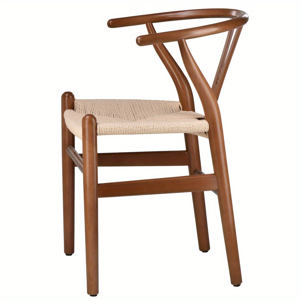 Chairs for Dining Room, Soild Wood Weave Dining Chair, Armchair, Fully Assembled, Set of 2