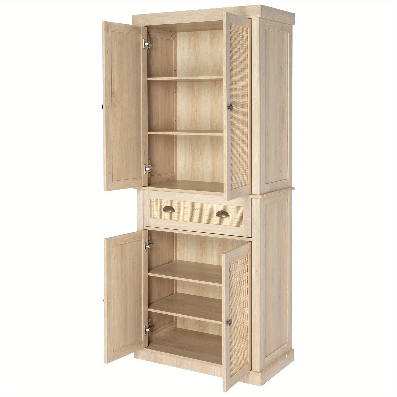 4 Doors Armoire with 1 Drawer and 4 Adjustable Inner Shelves