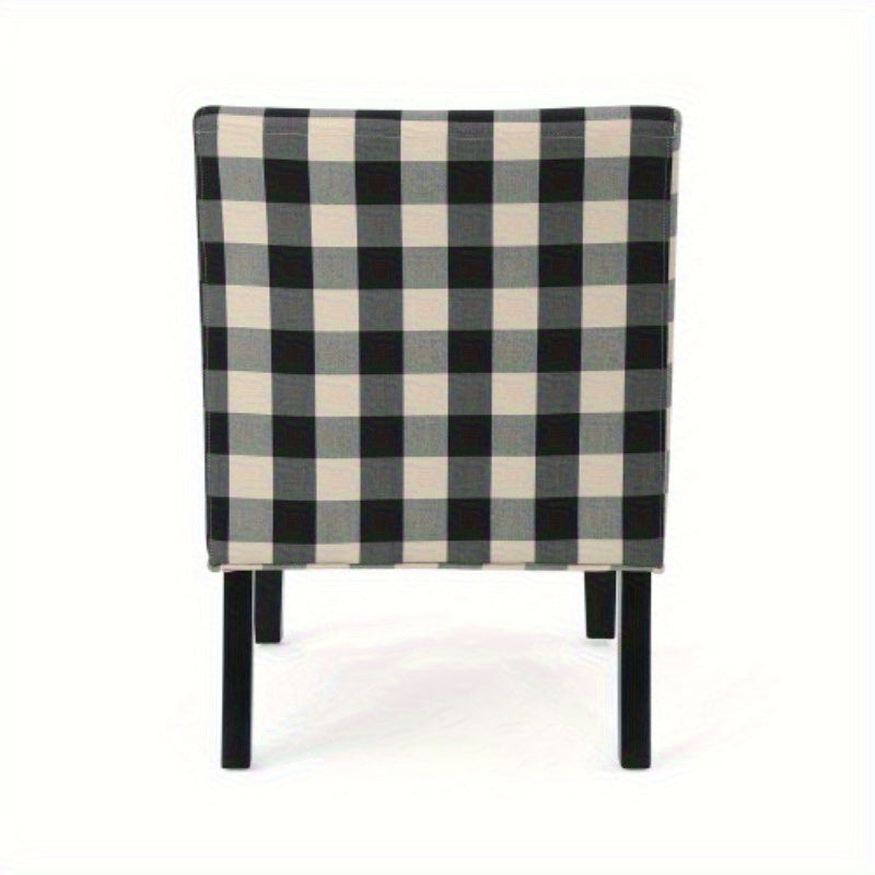 Classic Checkered Accent Chair, Living Room Chair