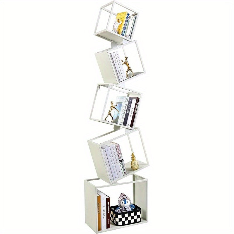 Bookshelf 4-Tier Bookshelves 127cm Tall White Bookshelf Book Shelf Bookcase Modern Book Storage Storage Shelves