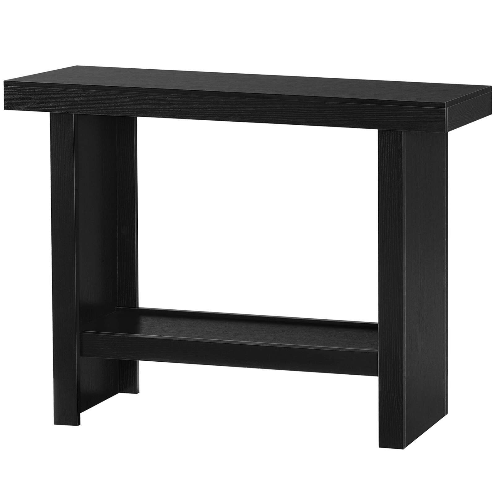 Modern Black Console Table 39.4" - Space-Saving Entryway & Narrow Sofa Side Table, Easy Assembly for Living Room, Hallway, Foyer, MAHANCRIS