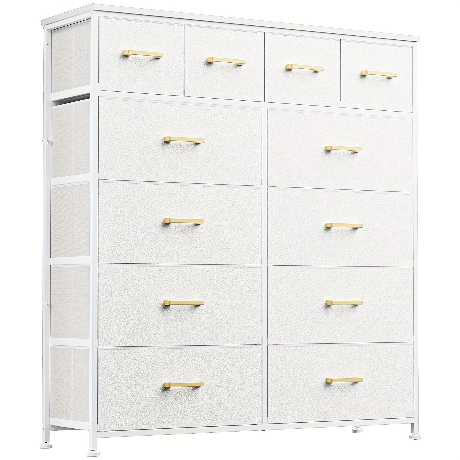 12-Drawer Tall Dresser Bigger & Wider Dresser For Bedroom, Modern Style Wardrobe, Prefect Storage Cabinet For Living Room, Entryway, High-Quality Dresser Glacier White