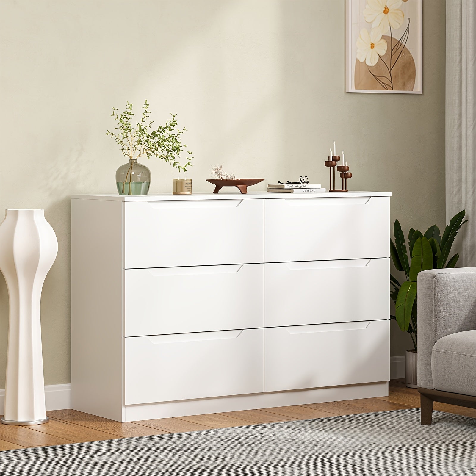 5 Drawers Dresser, 6 Drawers Dresser, 9 Drawers Dresser For Bedroom, Tall White Dresser Chest Of Drawers, Modern Chest Of Drawers Storage Cabinet, Wood Vertical Dresser Organizer For Living Room, Hallway, Entryway, H