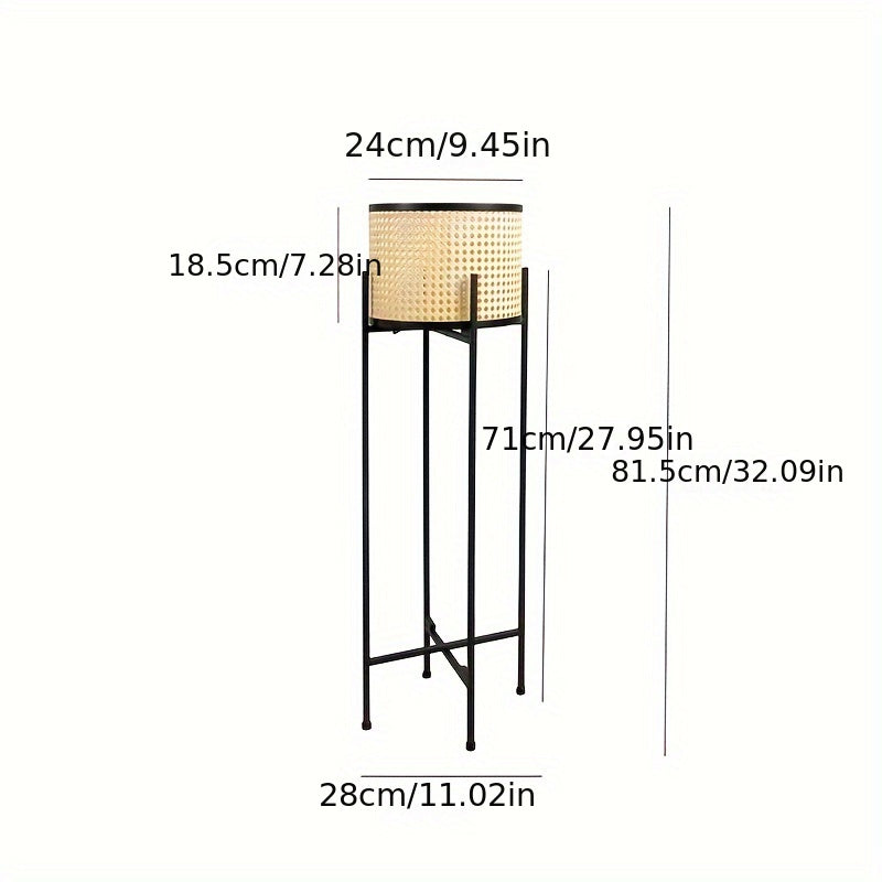 Modern Minimalist Japanese-Inspired Metal Plant Stand - Versatile Indoor Flower Pot Holder for Living Room & Balcony Decor, Polished Finish