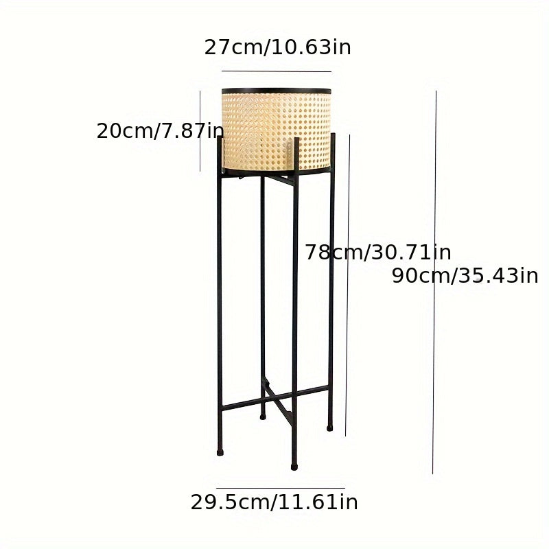 Modern Minimalist Japanese-Inspired Metal Plant Stand - Versatile Indoor Flower Pot Holder for Living Room & Balcony Decor, Polished Finish