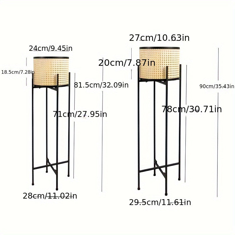 Modern Minimalist Japanese-Inspired Metal Plant Stand - Versatile Indoor Flower Pot Holder for Living Room & Balcony Decor, Polished Finish