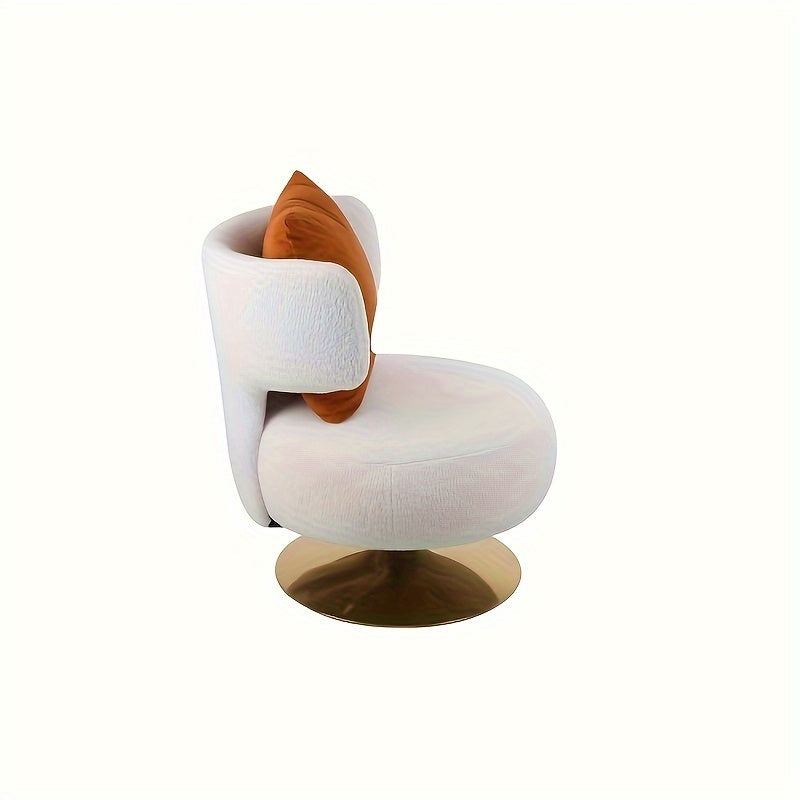 Swivel Armchair, Fabric Round Barrel Chair, Suitable For Living Room Bedroom