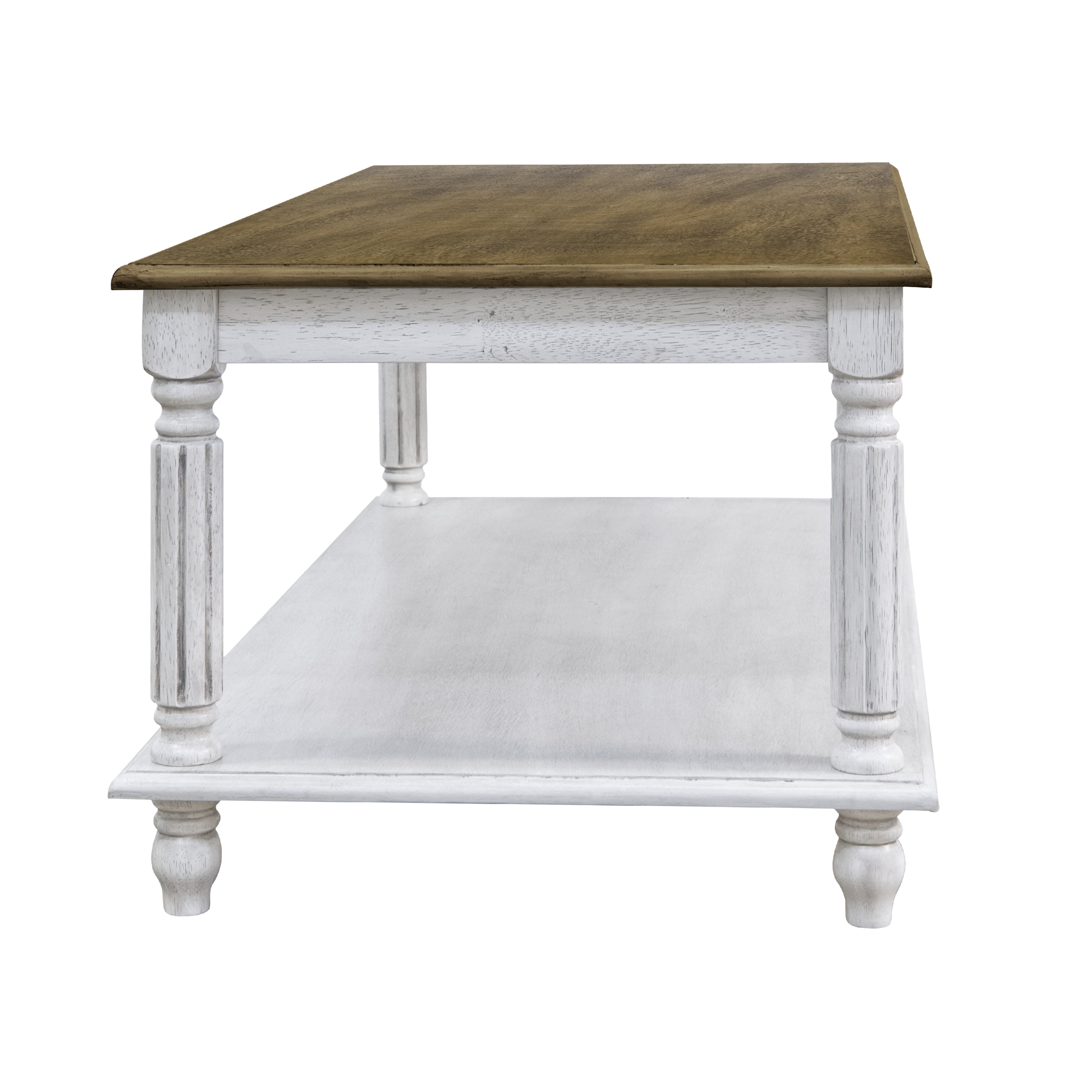 Rectangular Solid Wood Top Coffee Table