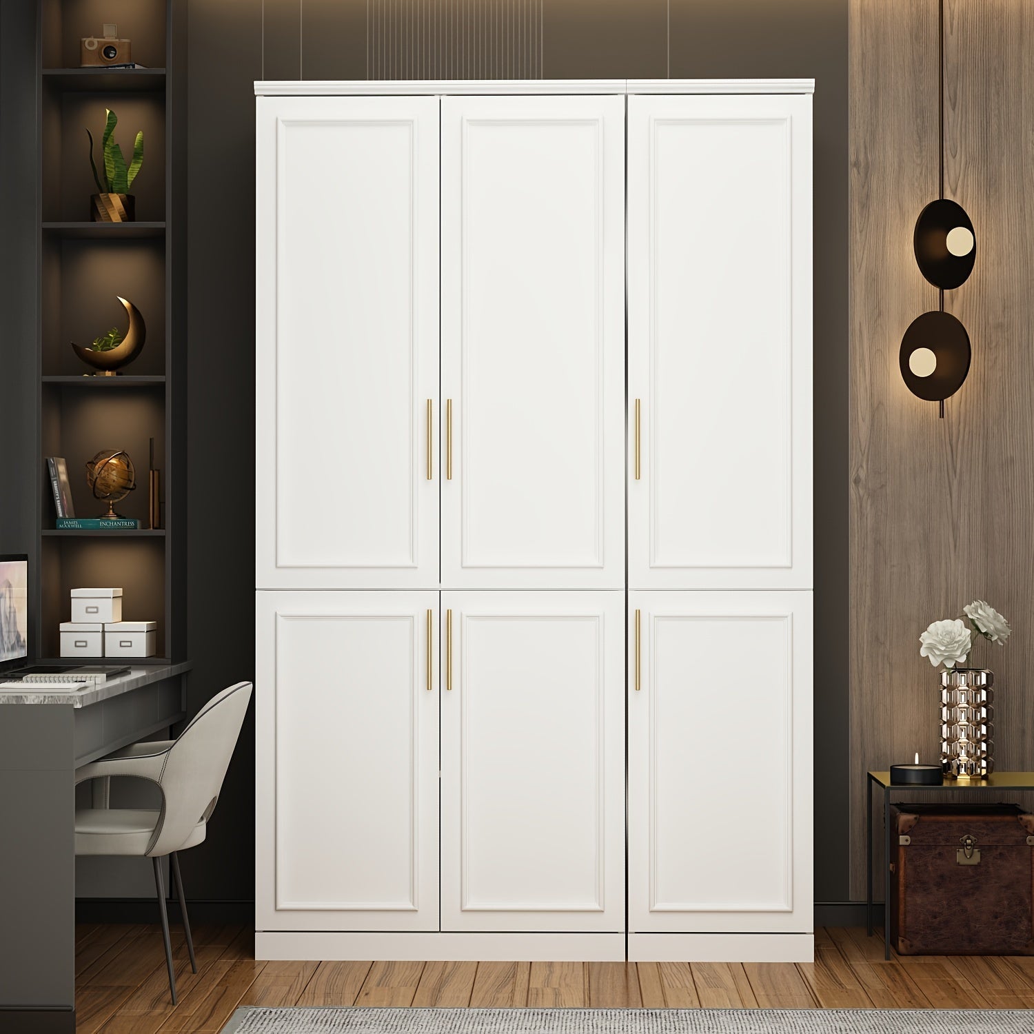 White Wardrobe Armoire for Bedroom Closet