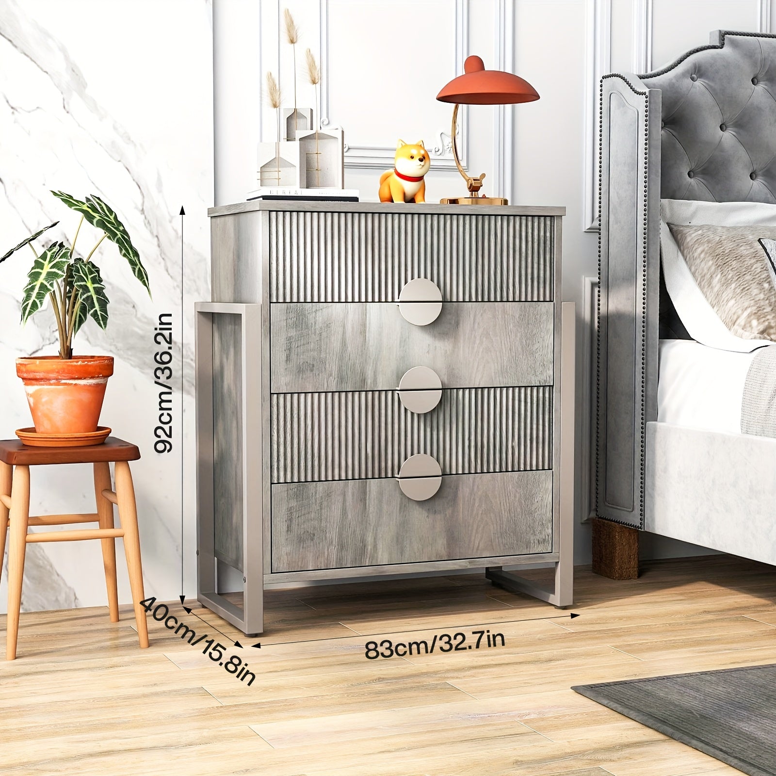 Dressers for Bedroom 4/8 storage compartment Dresser Chest Of Drawers with Metal Frame Storage Organizer Unit