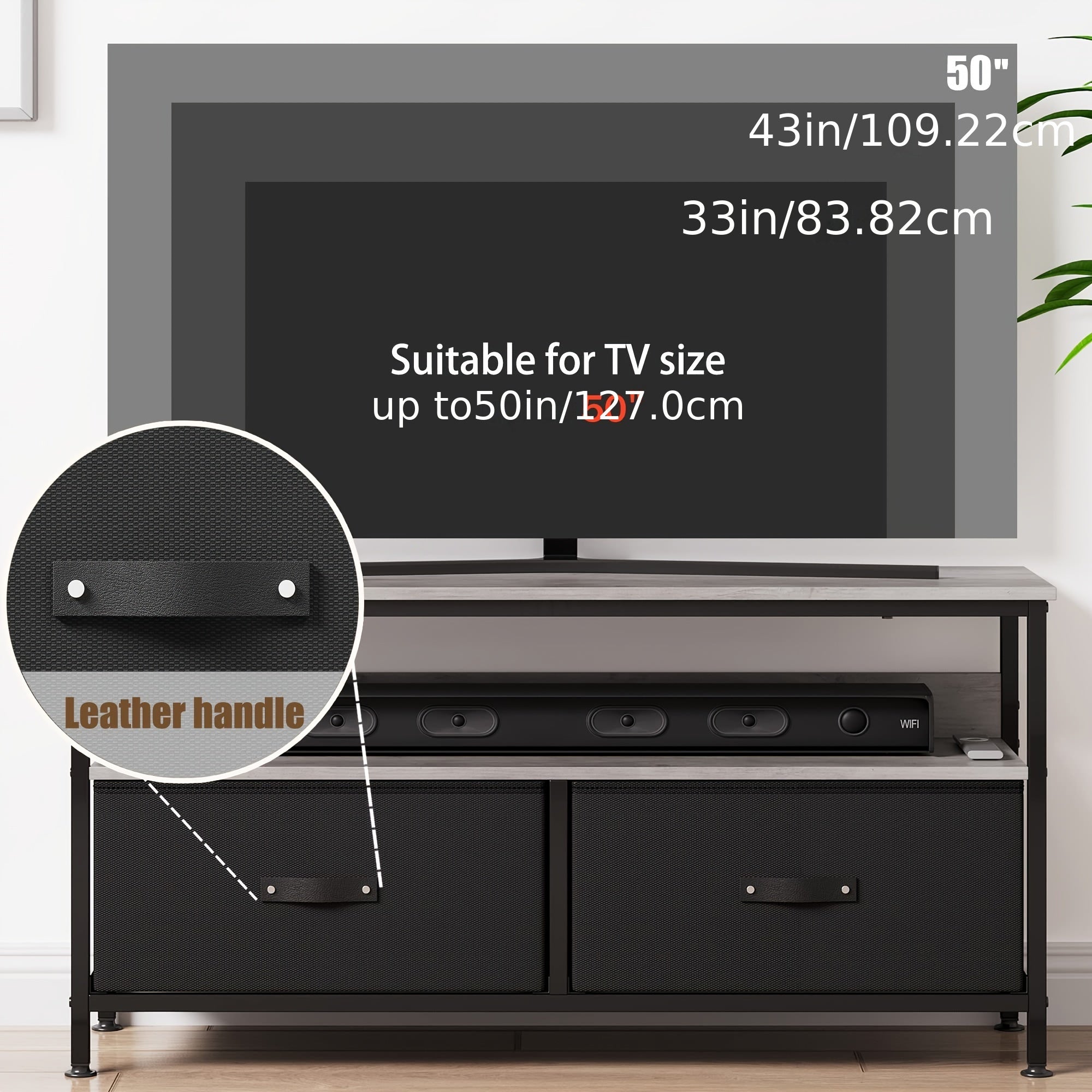 Dresser TV Stand, Entertainment Center With Storage, 50 Inch TV Stand For Bedroom Small TV Stand Dresser With Drawers And Shelves, TV & Media Console Table Furniture For Living Room, Black