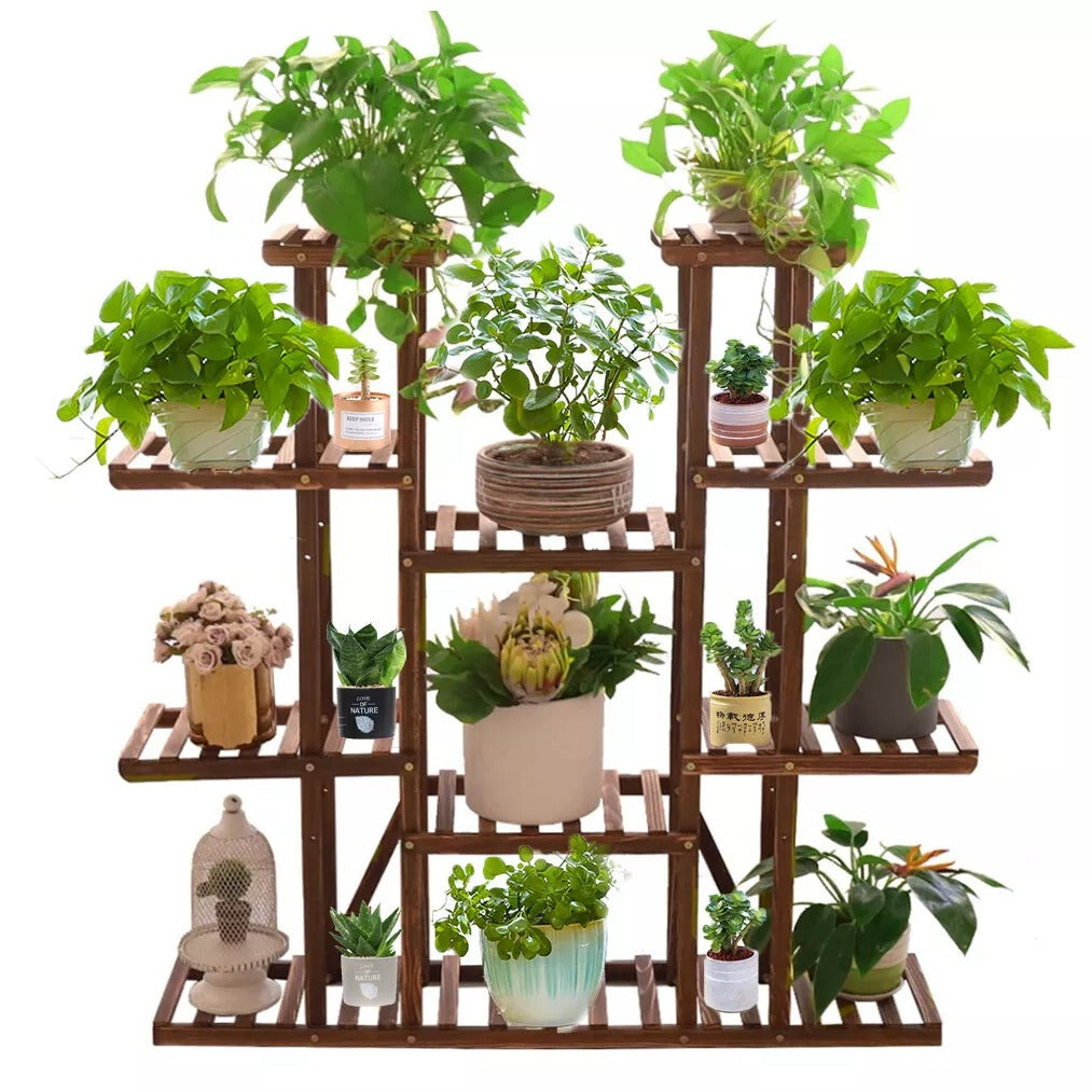 Simple Trending Plant Stand Indoor Outdoor, Heavy Duty 7 Tiered Hanging Plant Shelf for Multiple Flower Planter Holder Tall Large Rack Potted Holder Rack Multiple Flower Pot Stand Heavy Duty Plant Shelf Plant Round Supports R