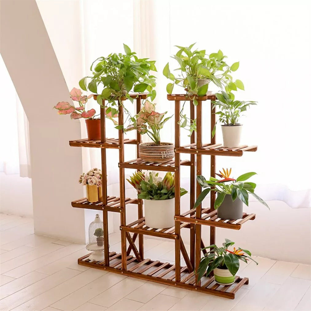 Simple Trending Plant Stand Indoor Outdoor, Heavy Duty 7 Tiered Hanging Plant Shelf for Multiple Flower Planter Holder Tall Large Rack Potted Holder Rack Multiple Flower Pot Stand Heavy Duty Plant Shelf Plant Round Supports R