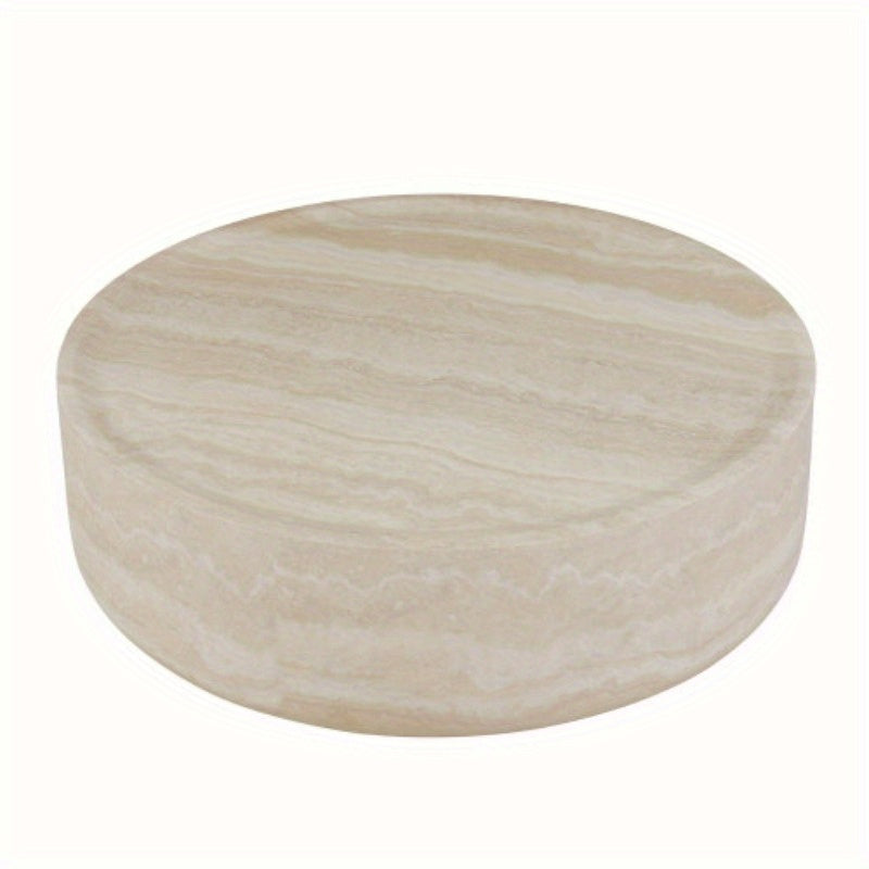 Round Faux MARS Pattern Coffee Table - No Assembly Required - Ideal for Living Room & Tea Time - Stylish & Durable