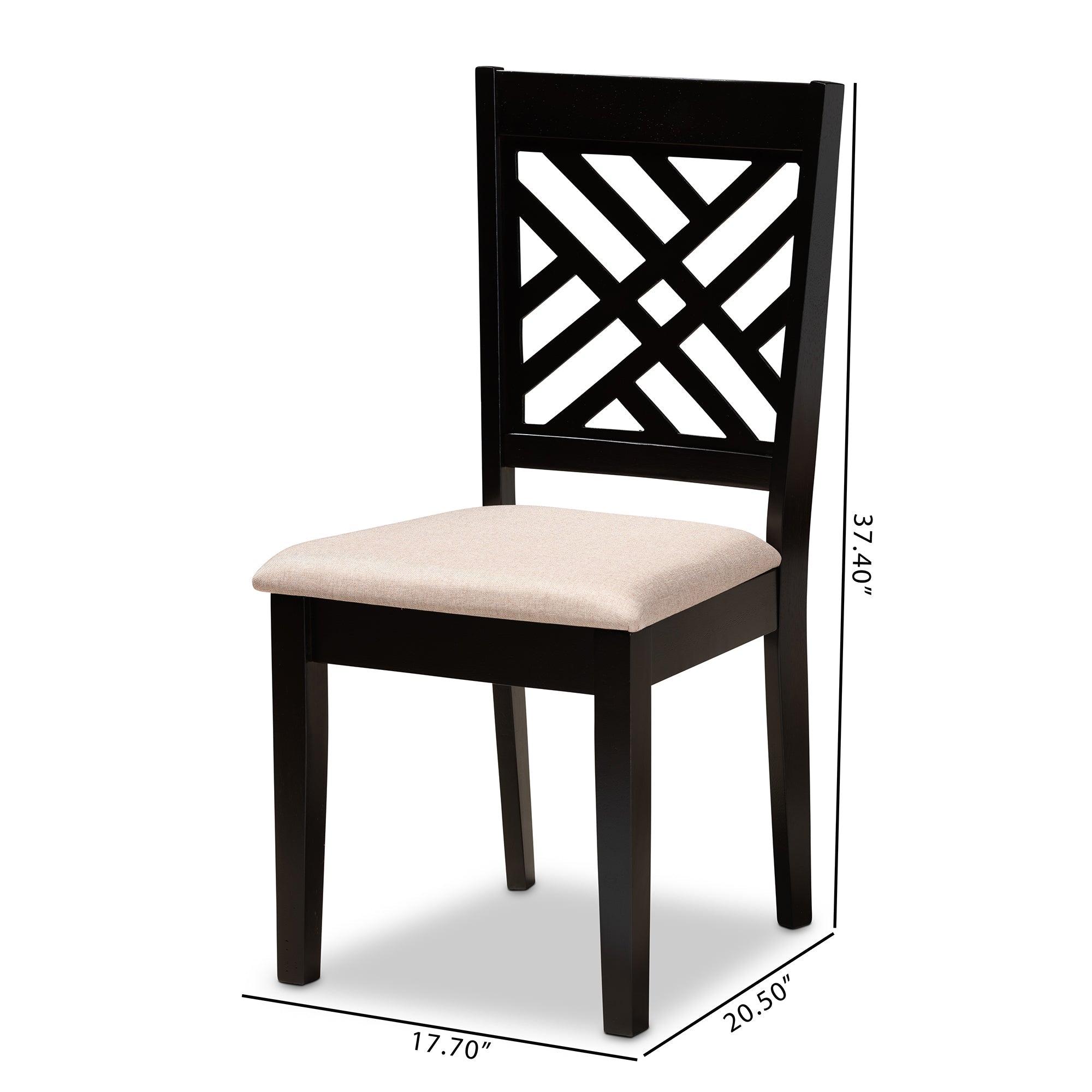 Caron Wood 2-Piece Dining Chair Set