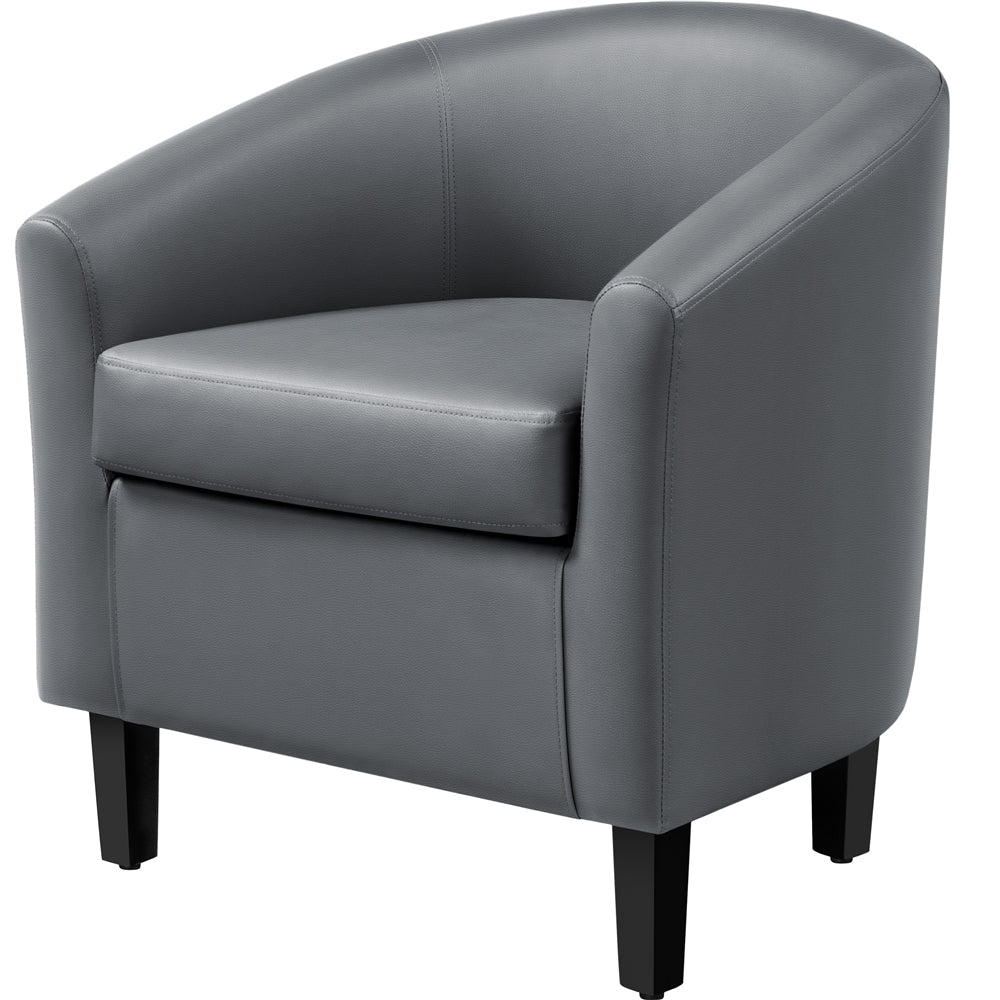 Accent Chair Faux Leather Club Chair for Living Room/Bedroom/Home Bar