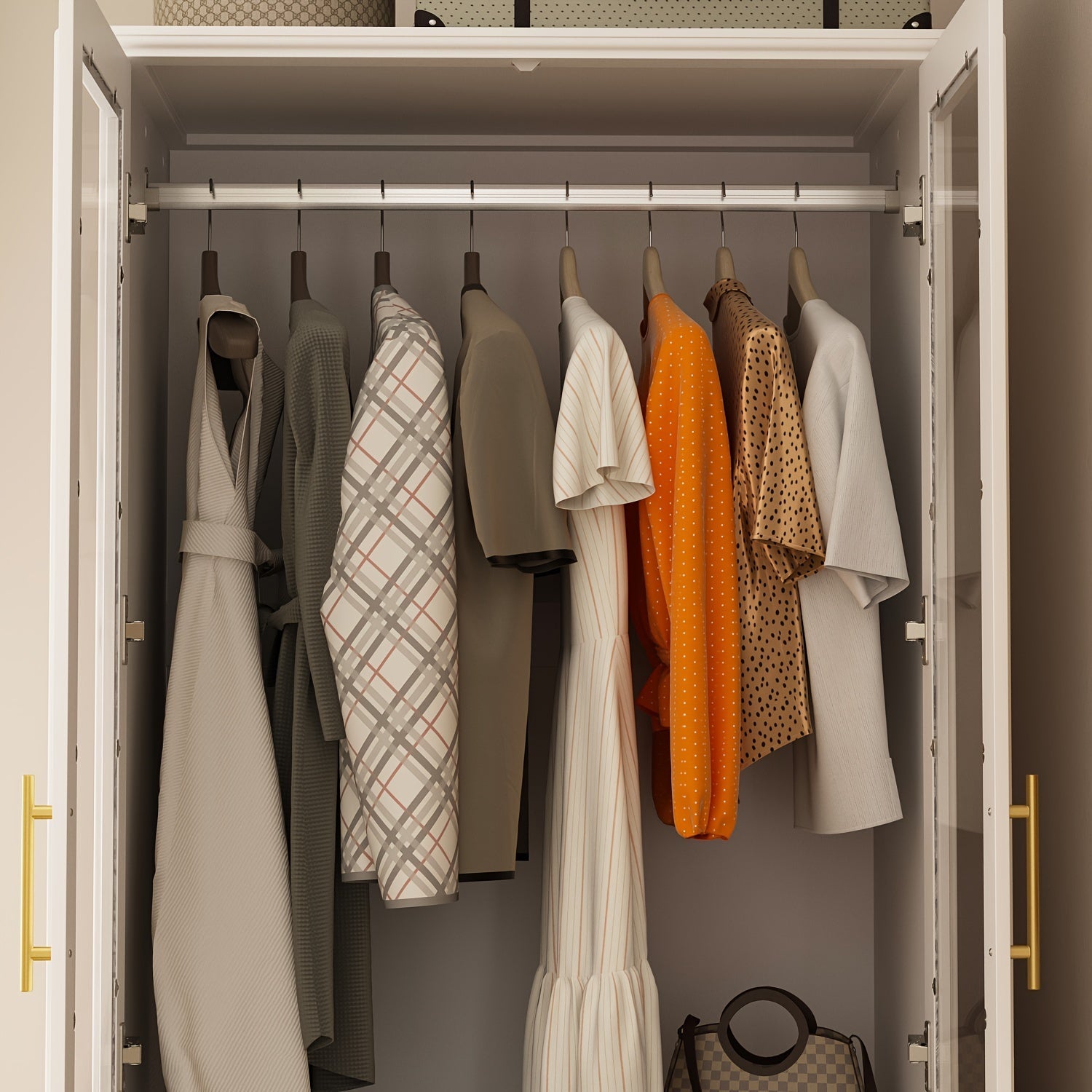 White Wardrobe Armoire for Bedroom Closet