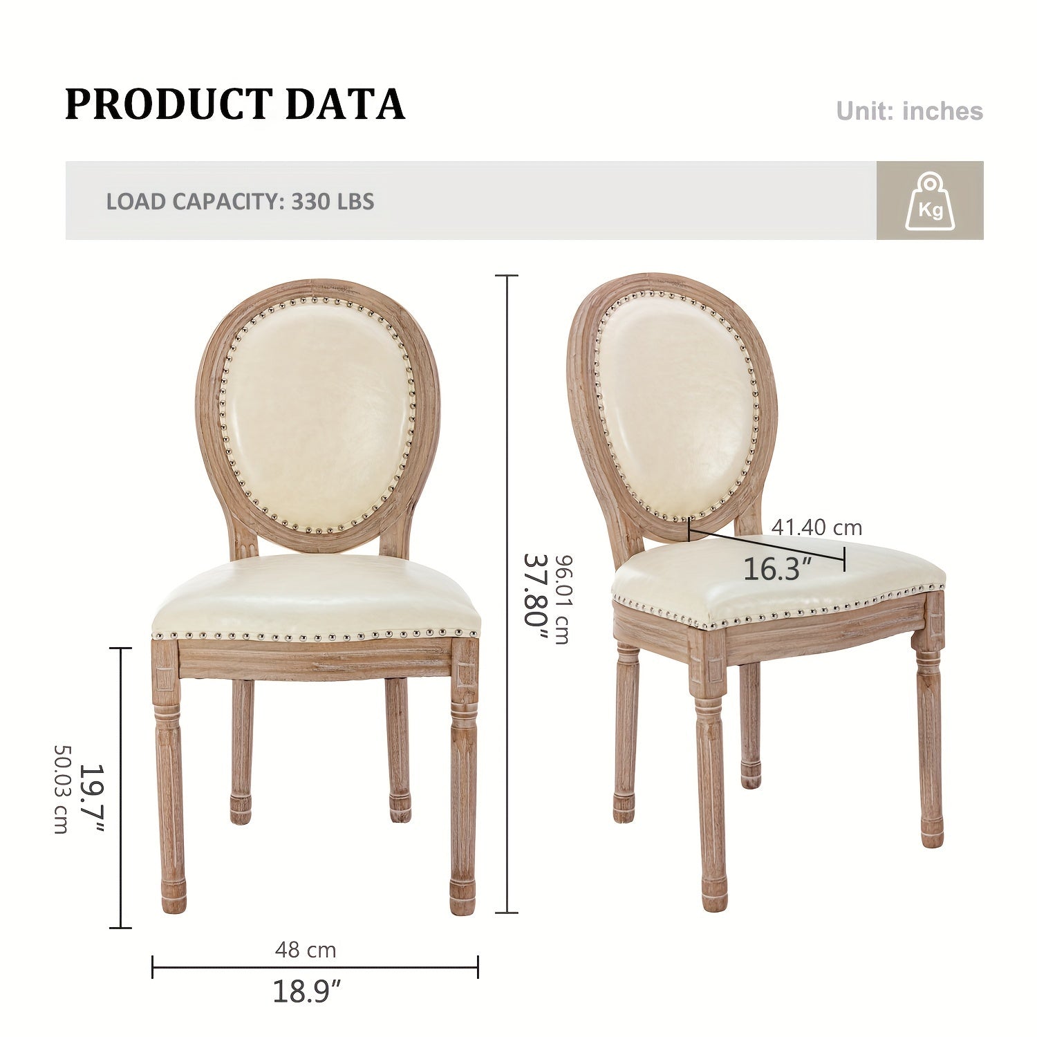 Dining Chairs Set Of 2, Upholstered Dining Room Chairs With Round Back Farmhouse Kitchen Chairs For Living Room, Kitchen, Restaurant