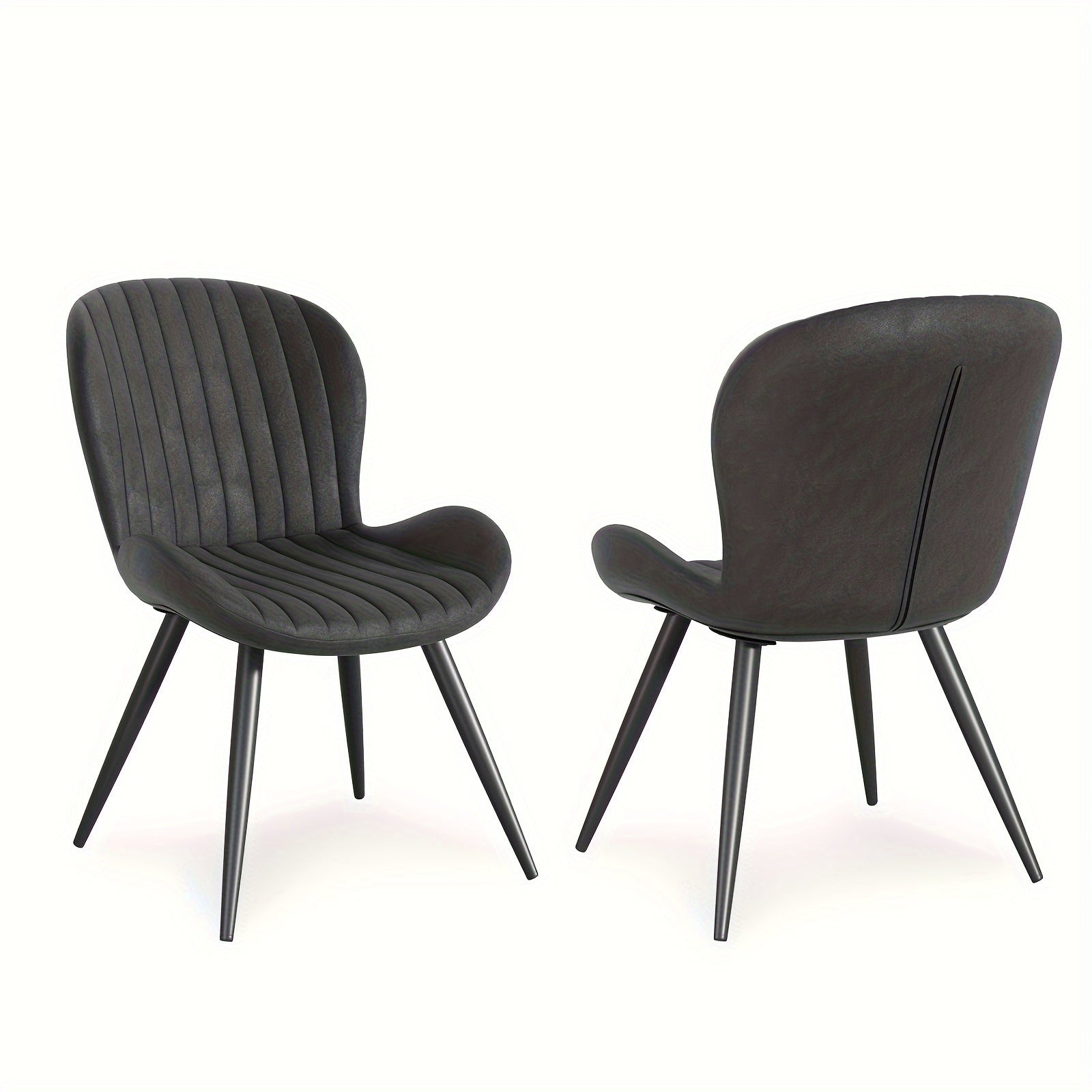 Set Of 2/4 Dining Chairs, Boucle Upholstered Kitchen Chairs With Curved Backrest & Metal Legs, Mid Century Modern Round Dining Room Chairs For Vanity, Living Room