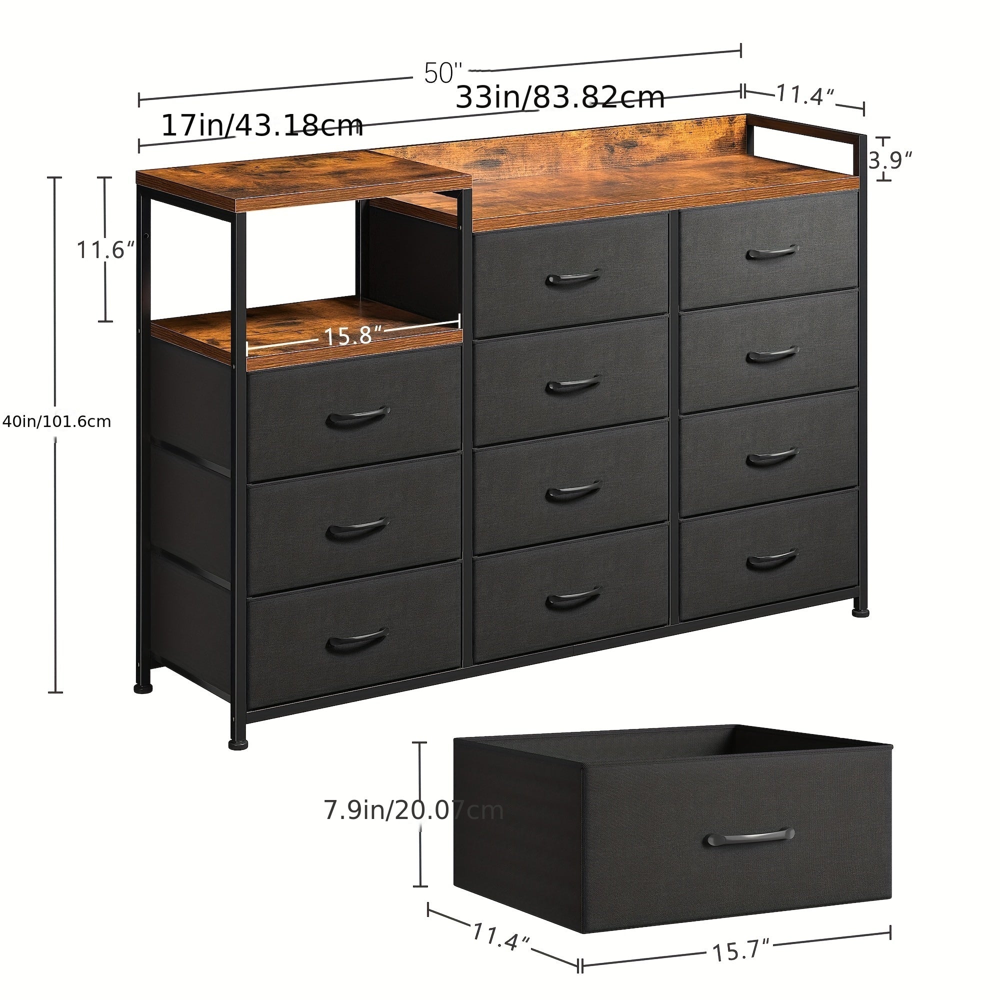 Dresser For Bedroom With 11 Drawers Dresser TV Stand With Shelves Long Dressers & Chests Of Drawers Wide Dresser