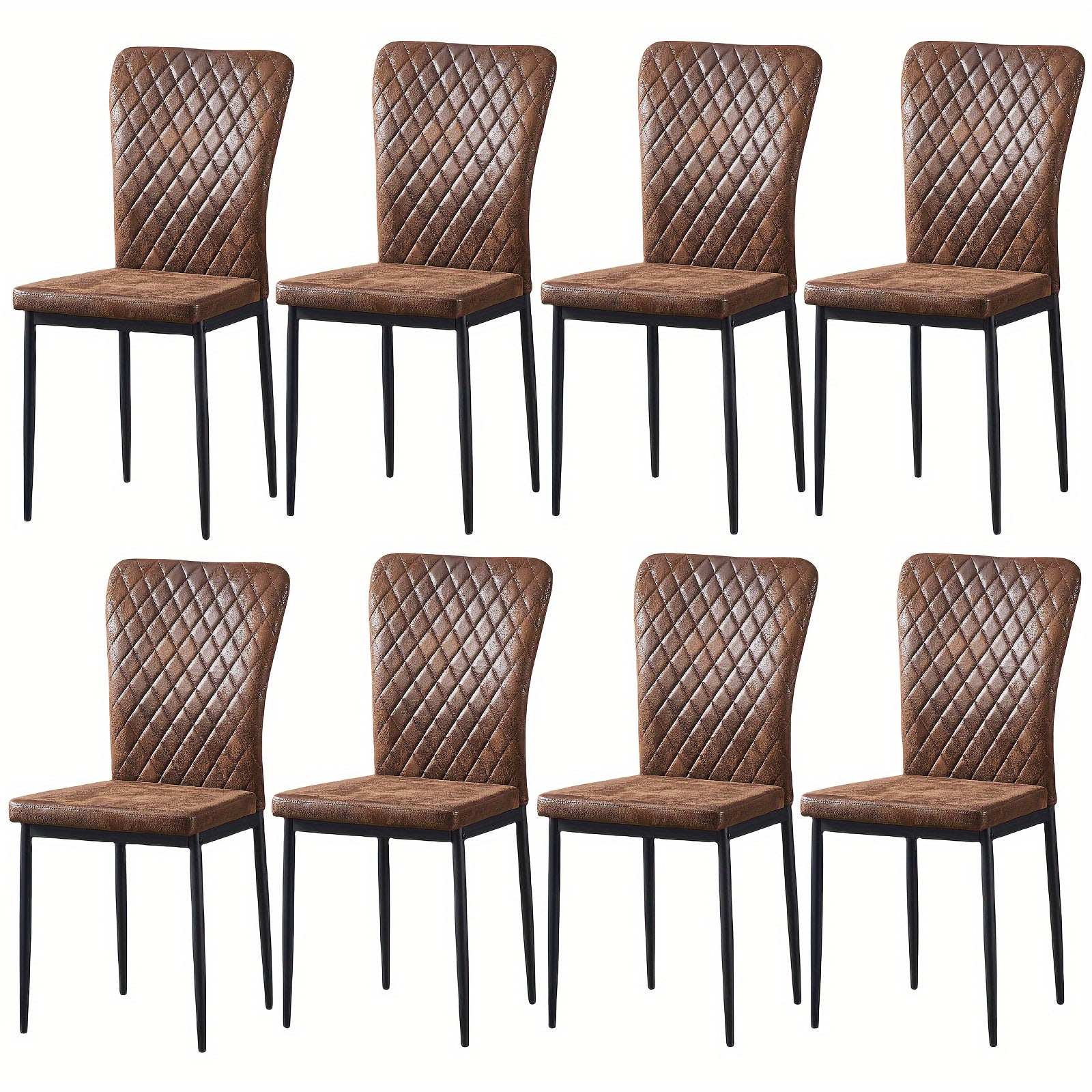 Black Velvet Dining Chairs Set Of 4 Kitchen & Dining Room Chairs High Back Kitchen Living Room Chairs Metal Frame Modern Lattice Design Set Of 6 Brown Living Room Chairs Dining Chairs with Suede, High Back, Metal Frame And Mo