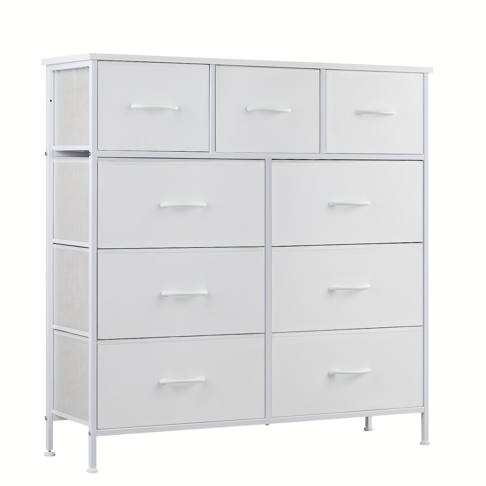 Dresser With 9 Drawers Fabric Storage Tower Storage Cabinet Organizer Unit For Lab Living Room Hallway Closets &