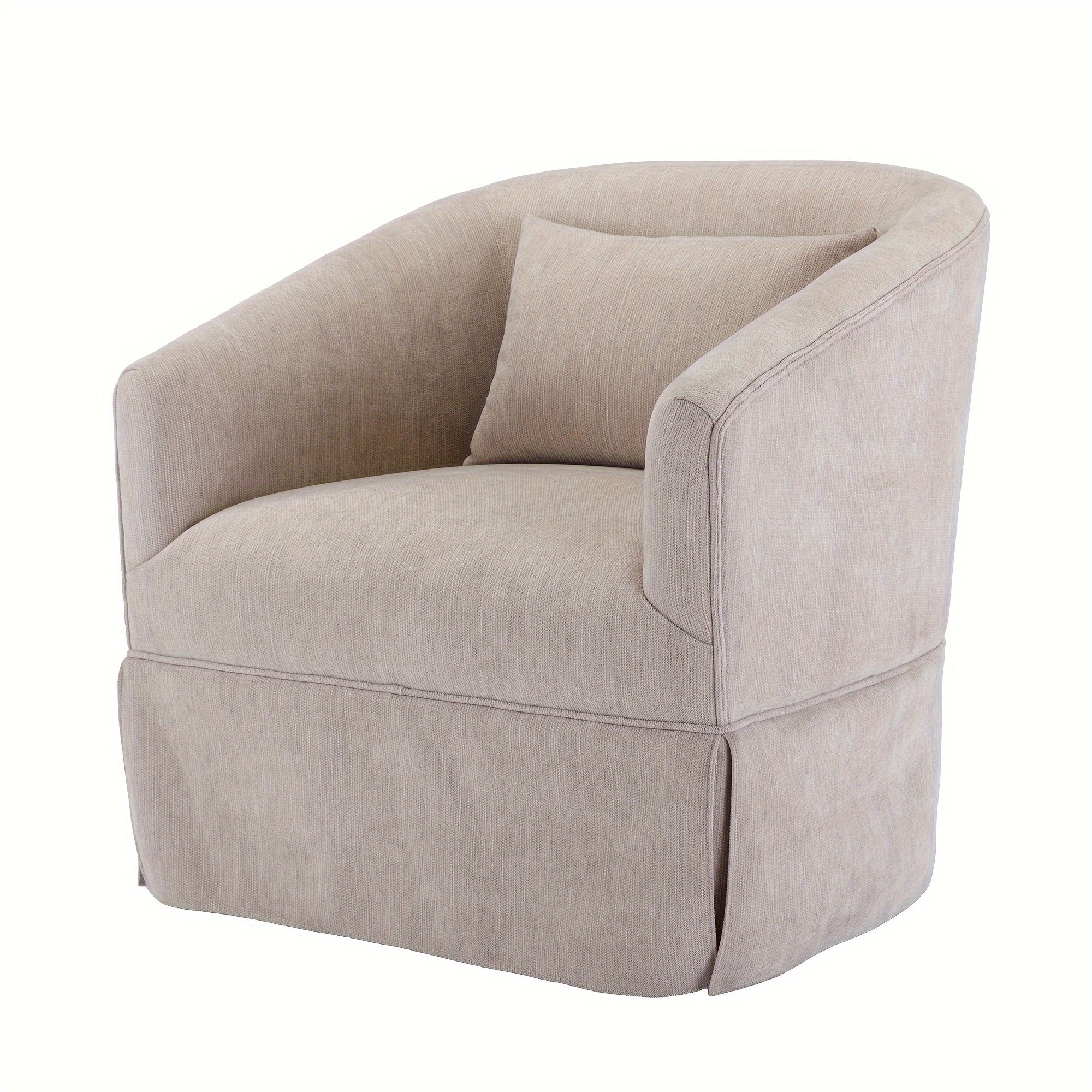 360-degree Swivel Accent Armchair Linen Blend Beige 360-degree Swivel Accent Armchair Linen Blend Beige