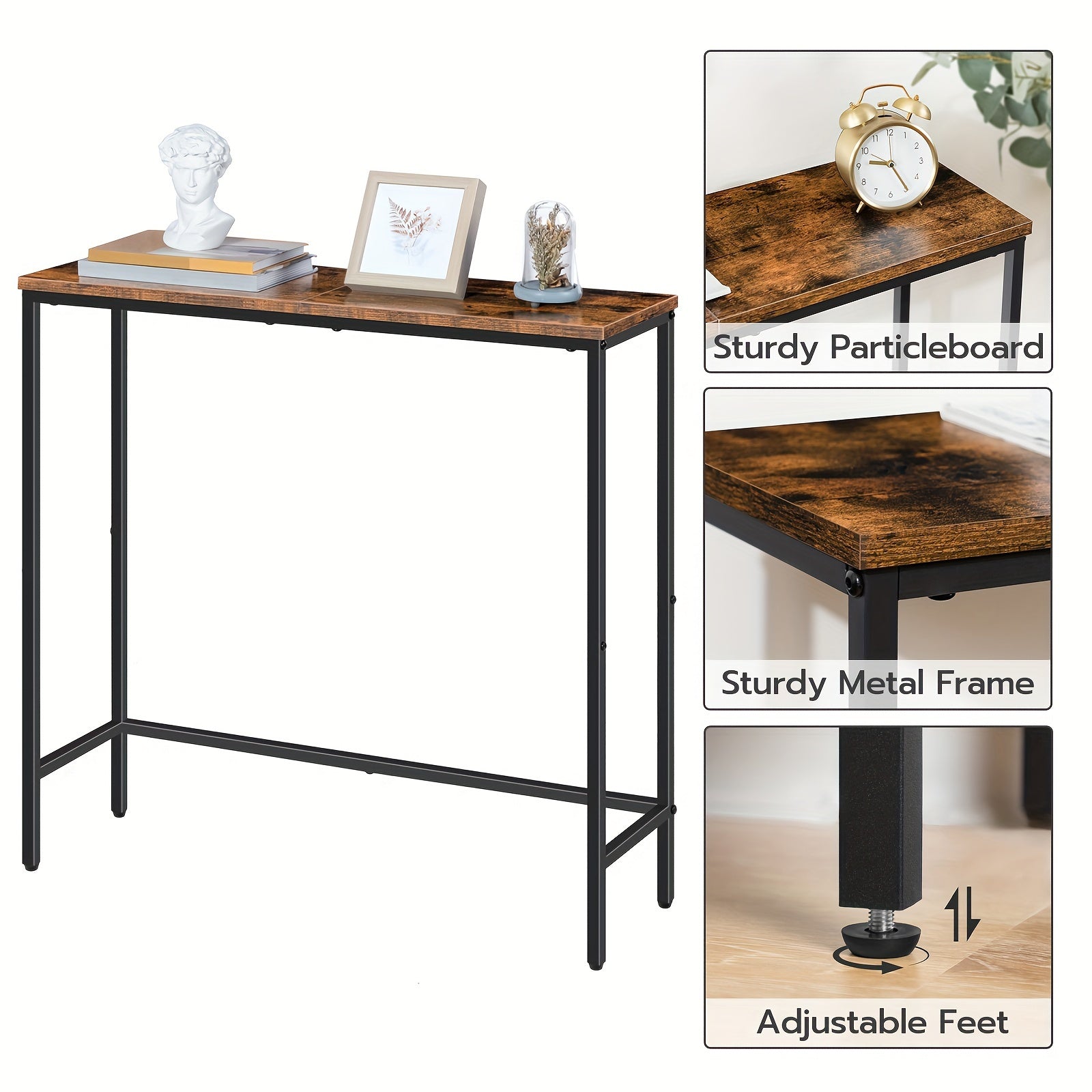 Narrow Console Table 29.5’’ Small Entryway Table Thin Sofa Table Side Table Display Table For Hallway Bedroom Living