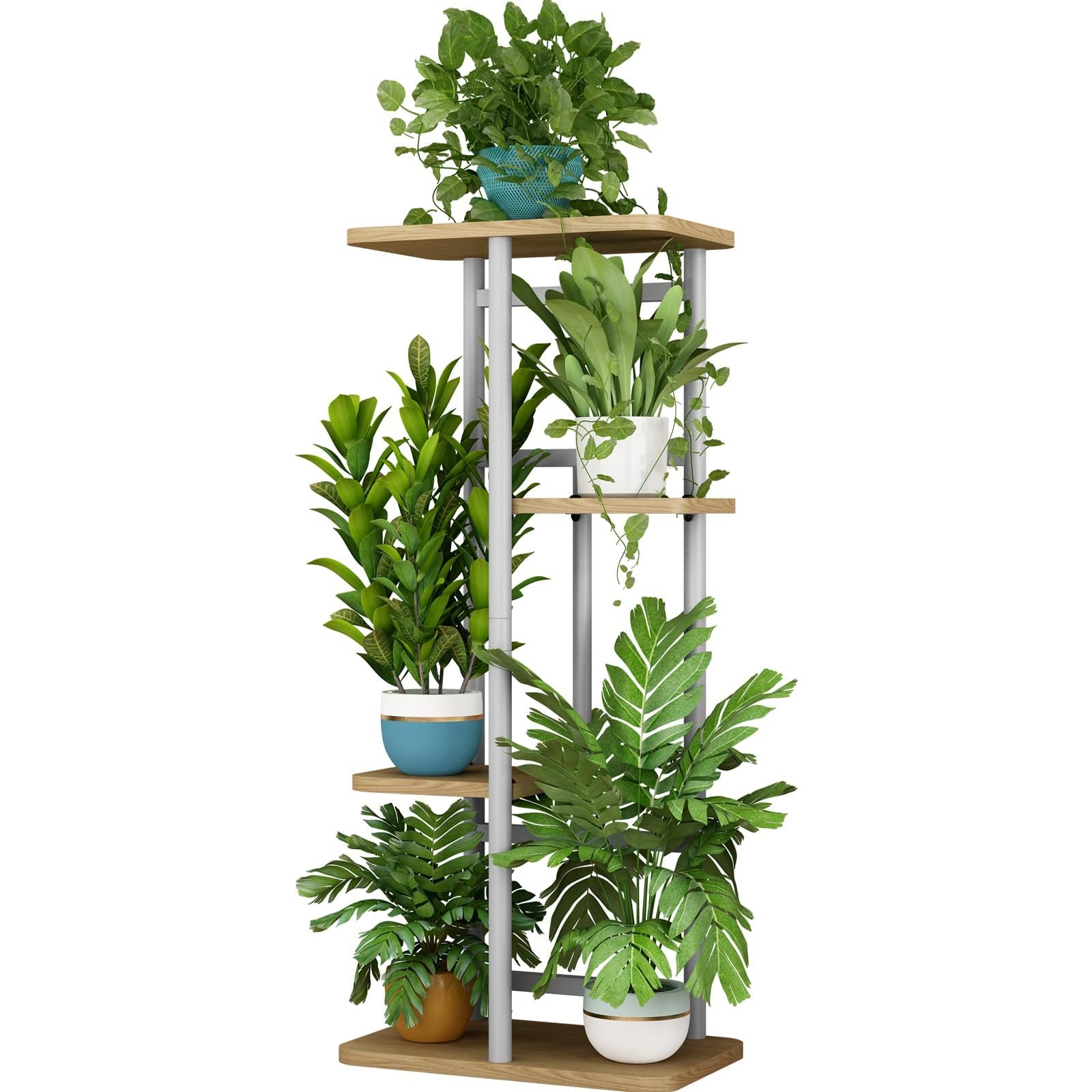 Tall Plant Stand Indoor 7 Tier Metal Plant Shelf Black Plant Holder Large Plant Rack for Mutiple Plants Pots for Patio Garden Corner Balcony Living Room