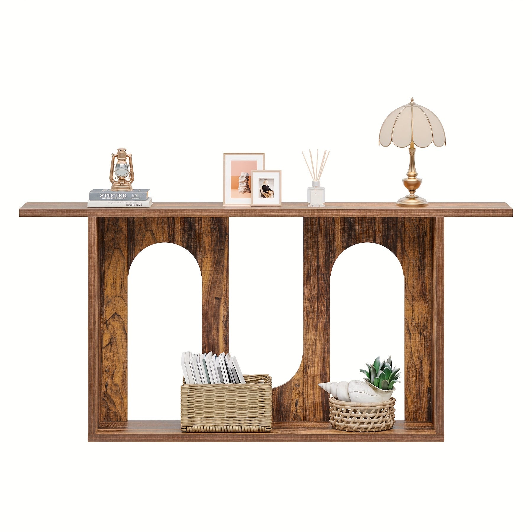 70.9 Inch Console Table, Farmhouse Long Entryway Sofa Table With Storage, Console Table Exudes A Rustic And Charming Farmhouse Style And Is Crafted With A Durable Frame