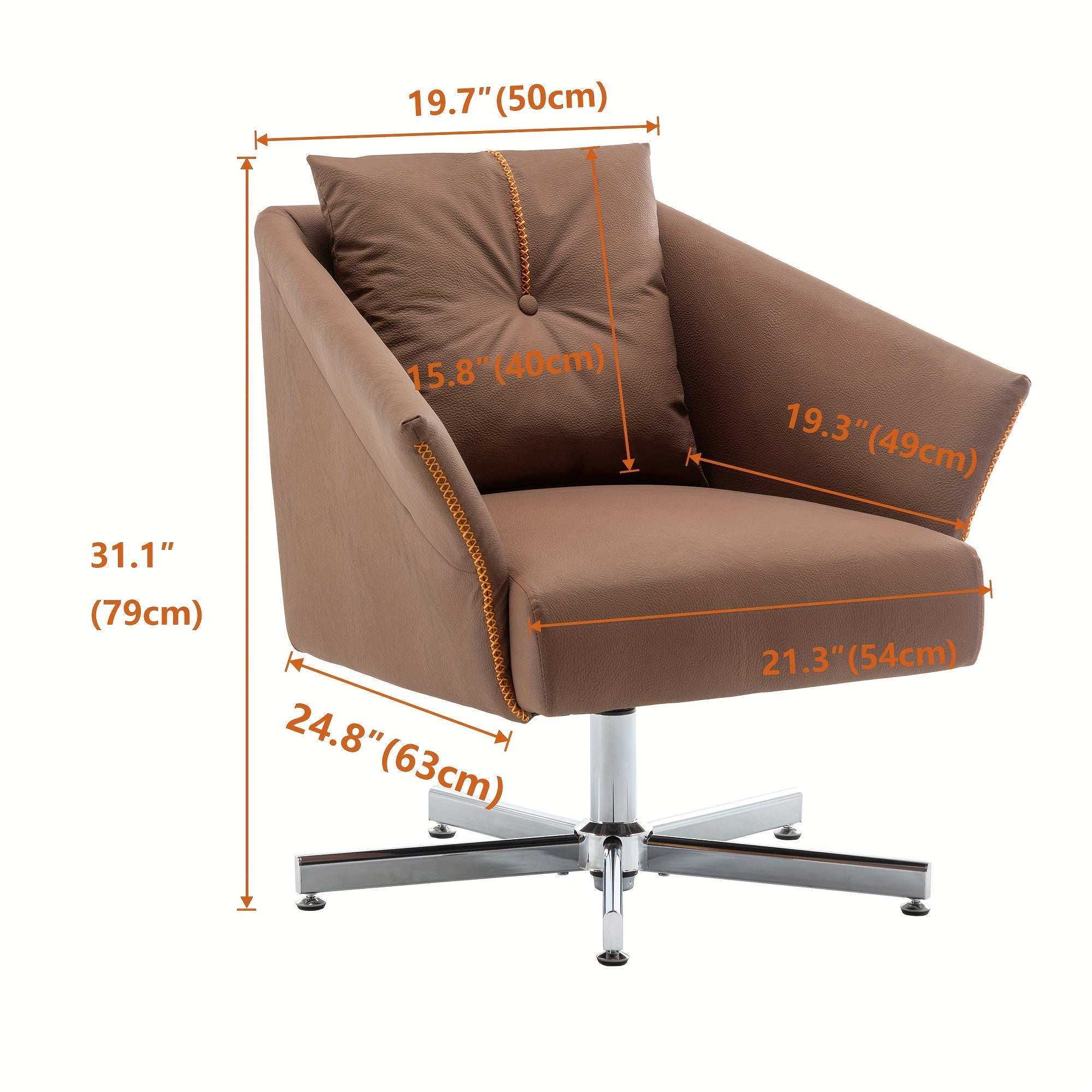 Modern Accent Chair Swivel Accent Chairs For Living Room Upholstered Swivel Chairs Desk Chair Arm Chair With Metal Legs