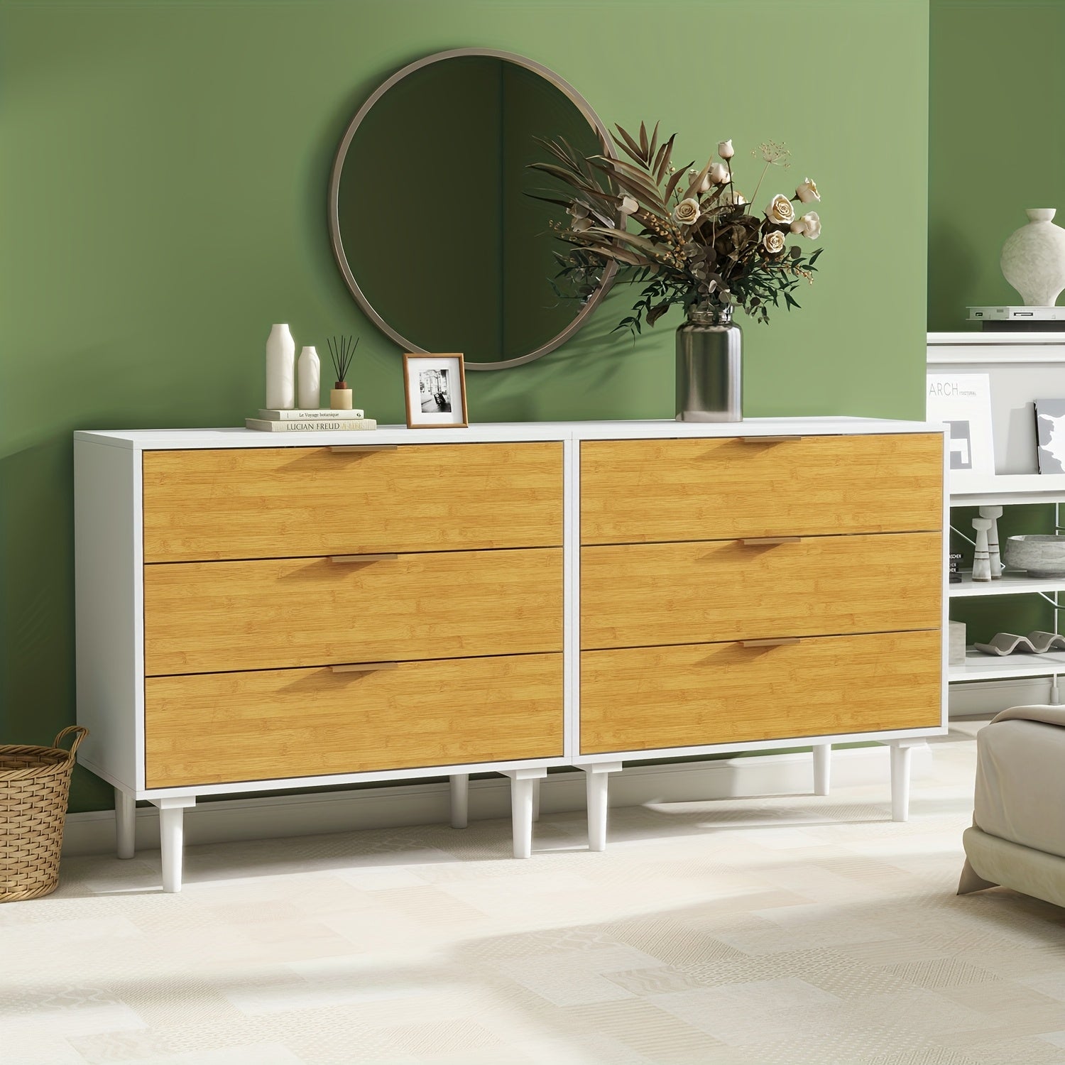 3 Drawer Dresser For Bedroom, Modern Chest With Deep Drawers