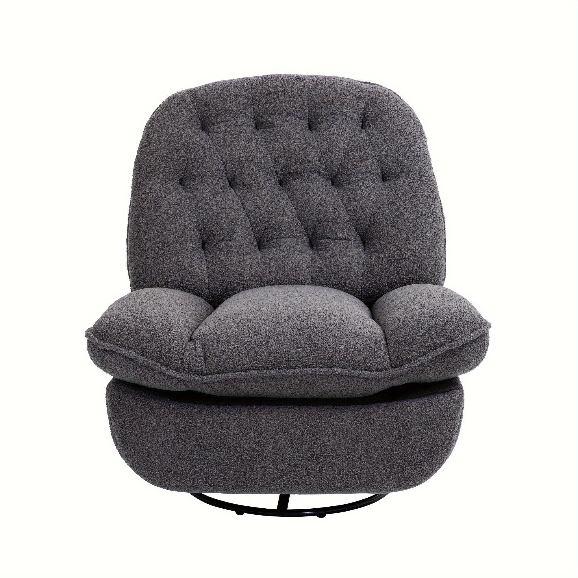 Swivel Reclining Sofa Chair Swivel Rocker Recliner Chair, Manual Fabric Glider Nursery Recliner Chair, Single Rocking Modern Sofa Home Theater Seating For Living Room, Bedroom, Nursery - Beige