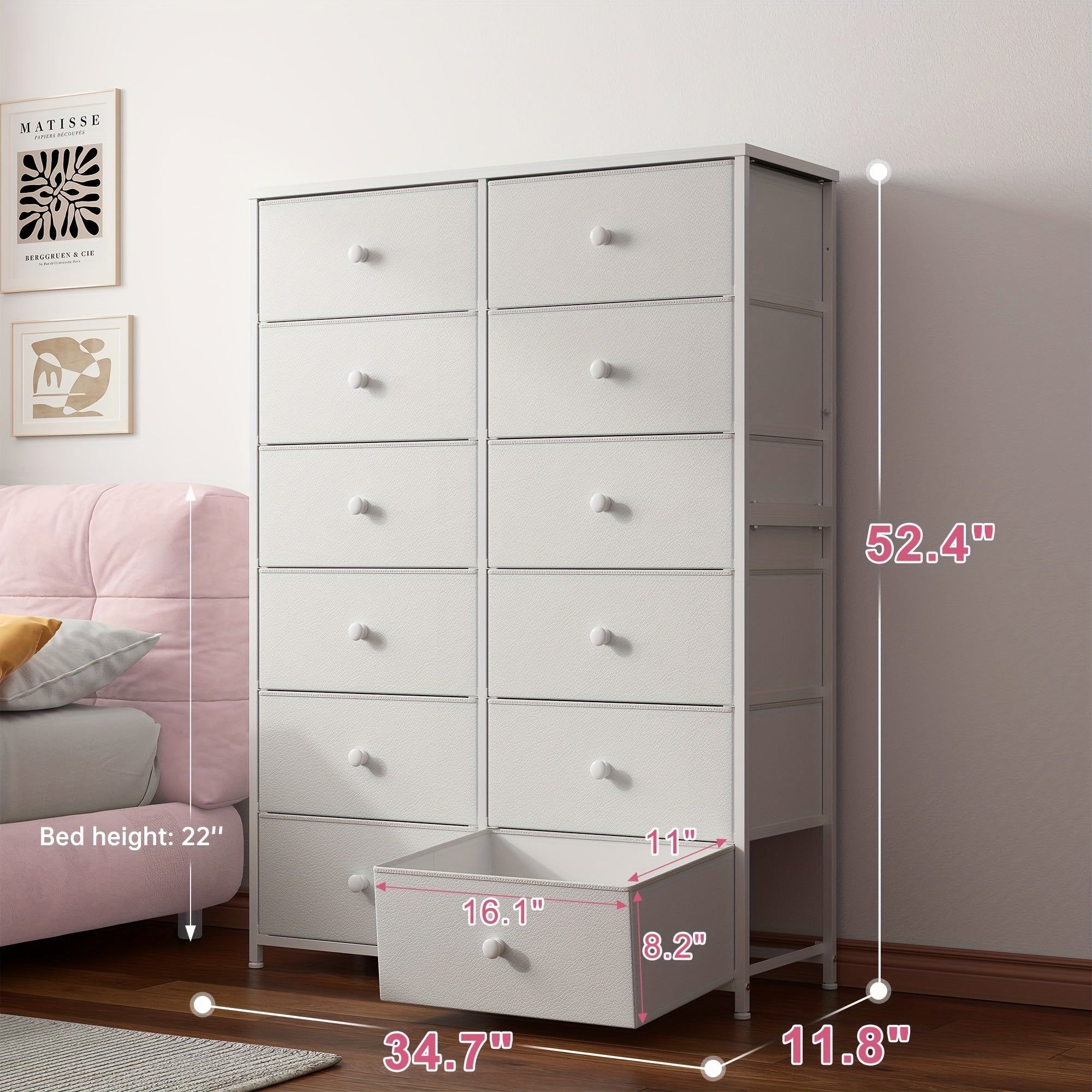 Tall Dresser For Bedroom 12 Drawer Dresser For Bedroom Fabric Dresser & Chest Of Drawers For Bedroom Dressers With 12