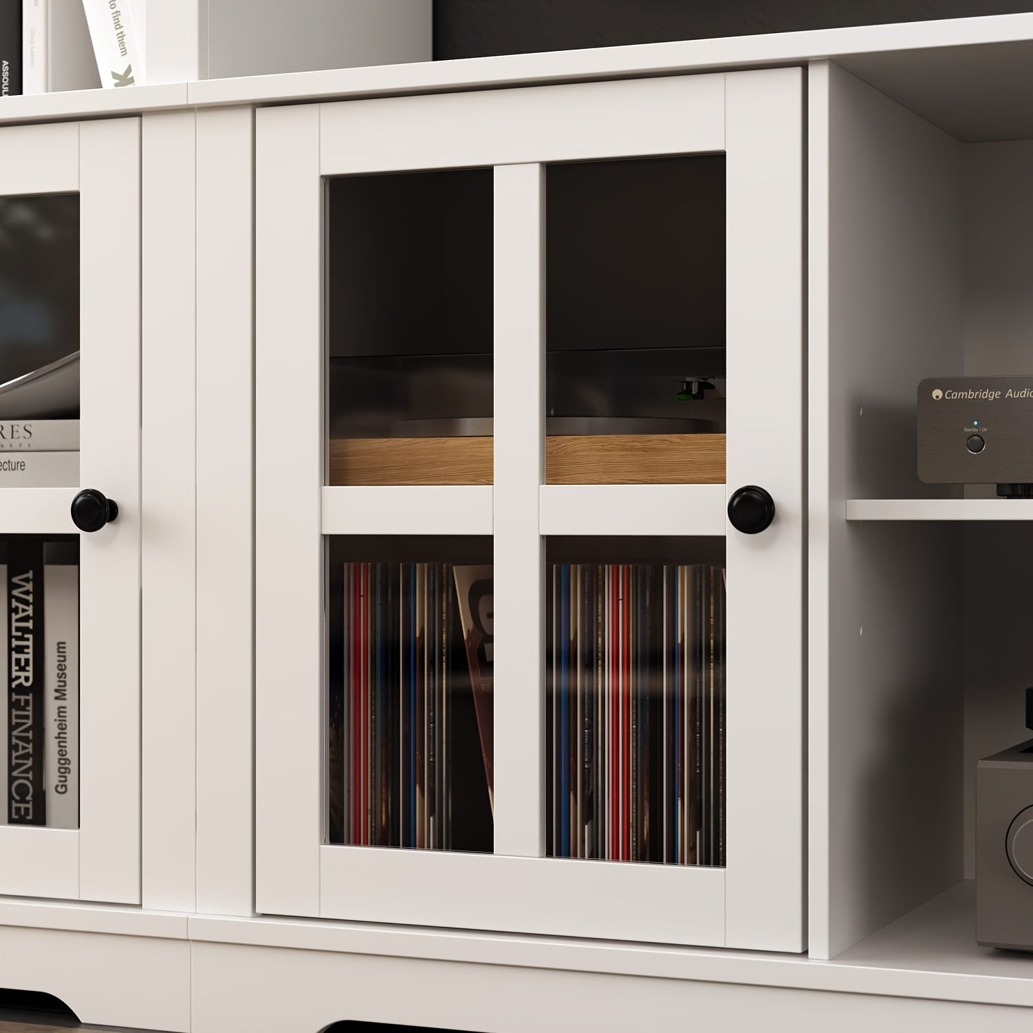 4-Piece Wall Unit TV Stand With Bookshelves For TVs Up To 165cm Modern TV Console Table Media Entertainment Center