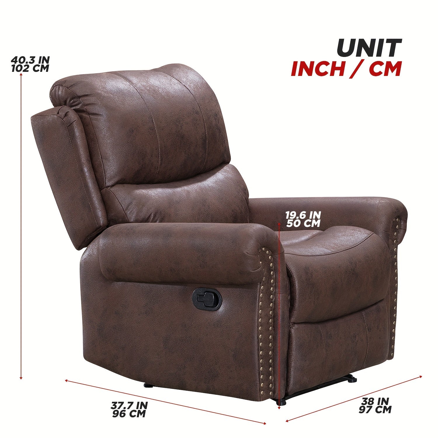 Single Sofa Chair Home Theater Chair Leather Casual Cushioned Chair Ergonomic Footrest Angle Adjustable Sofa