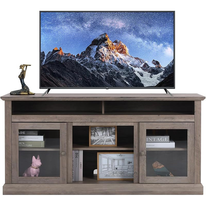 Rustic Farmhouse 65" TV Stand with Storage - Entertainment Center Console with Barn Doors for Living Room