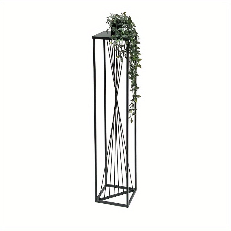 Scandinavian-Inspired Metal Plant Stand - Lightweight, Geometric Design for Indoor & Outdoor Decor, Perfect for Succulents & Potted Plants