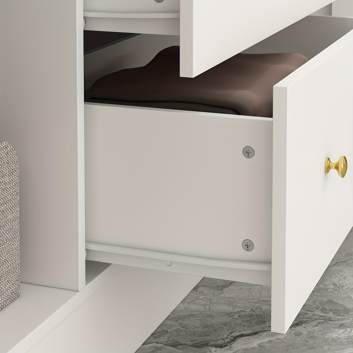Large Wardrobe with Mirrors 4-Layer Shelves 2 Drawers 2 Hangers and 4 Cabinet Doors Modern Bedroom Storage Cabinet