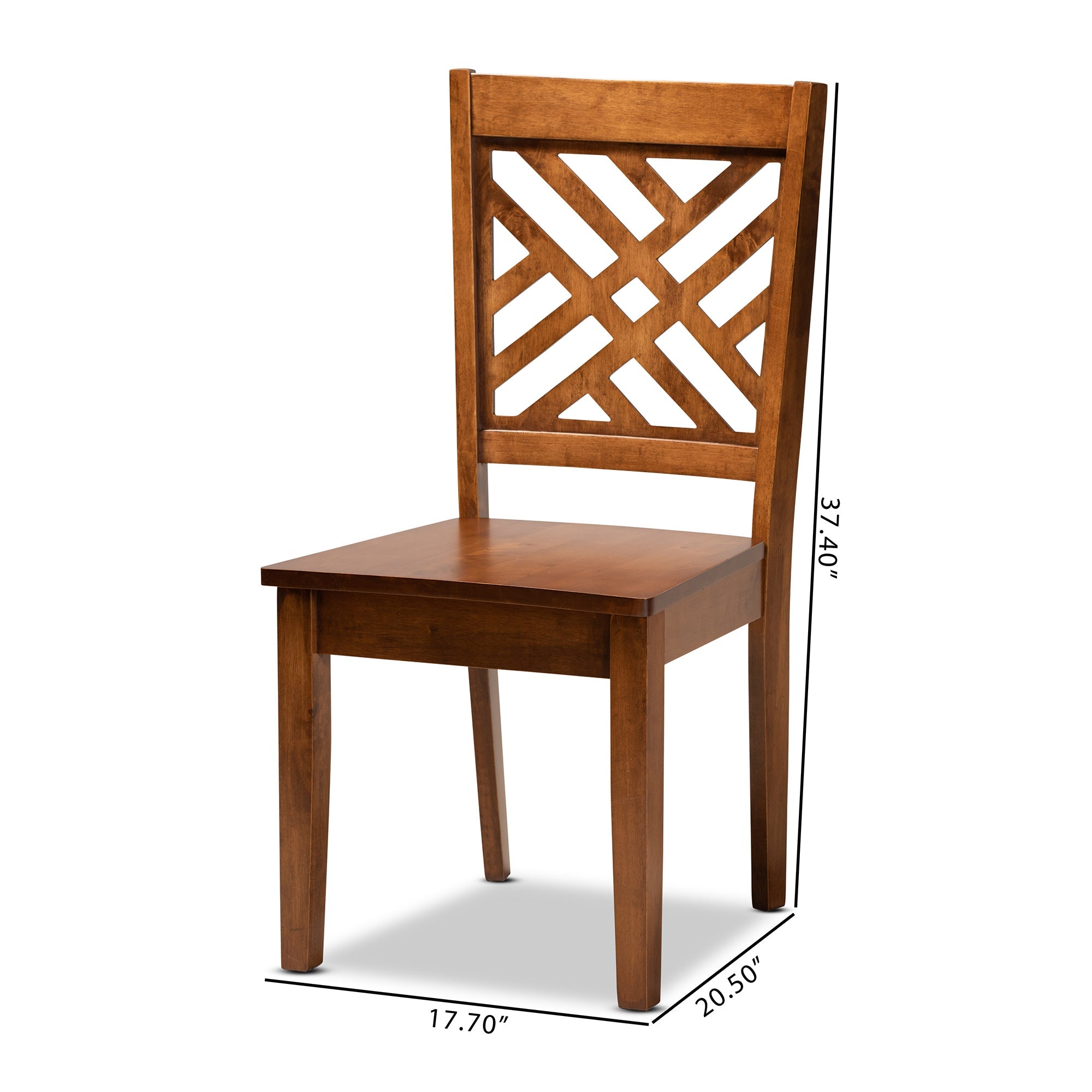 Caron Wood 2-Piece Dining Chair Set