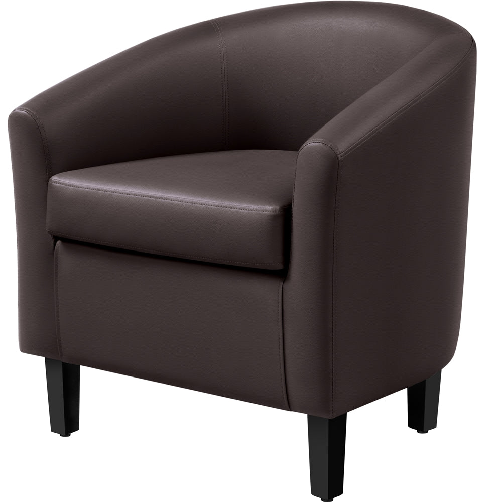 Accent Chair Faux Leather Club Chair for Living Room/Bedroom/Home Bar