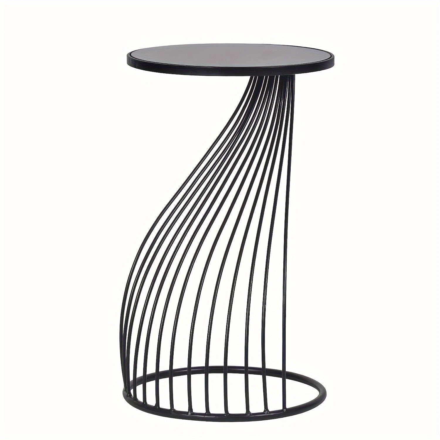 Suitable For Living Room And Office Circular Table Cabinets - Metal Edge Tables - Small Bedside Tables - Living Room Coffee Tables