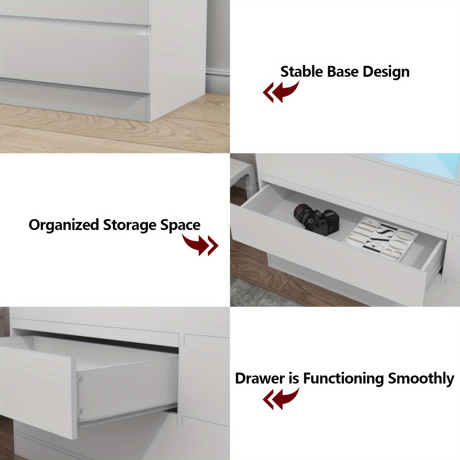 6 Drawer Dresser with for Bedroom Accent Chests of Drawers - Dresser Westberry Furniture