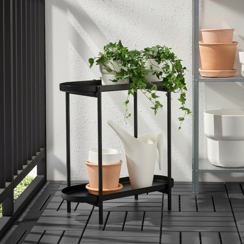 Plant stand, indoor/outdoor black, 22 "