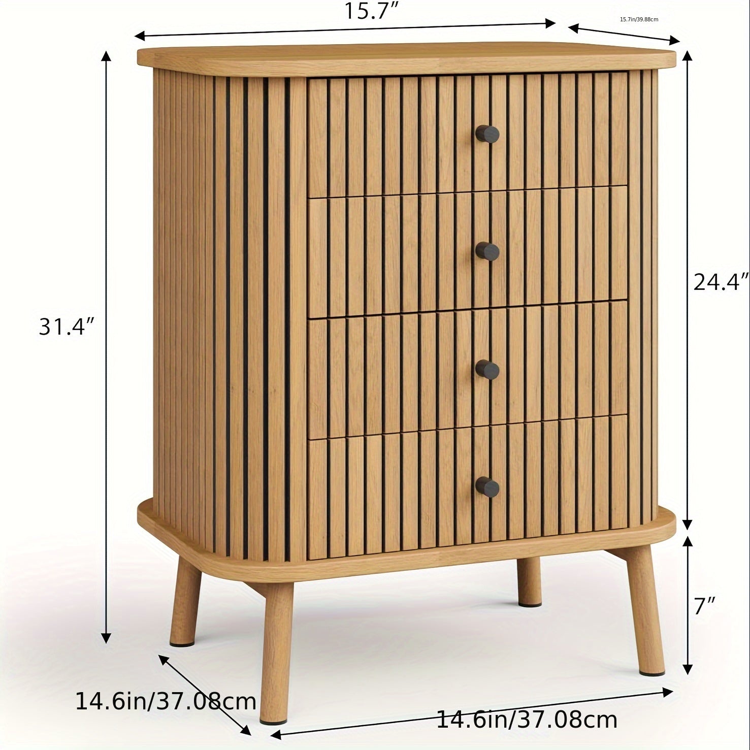 Wooden Boho Dresser - Chest Of Drawers With Drawer For Bedroom, Living Room, Hallway, Entryway, Space Saving, Easy Assembly, Natural (4-Drawers/6-Drawers)