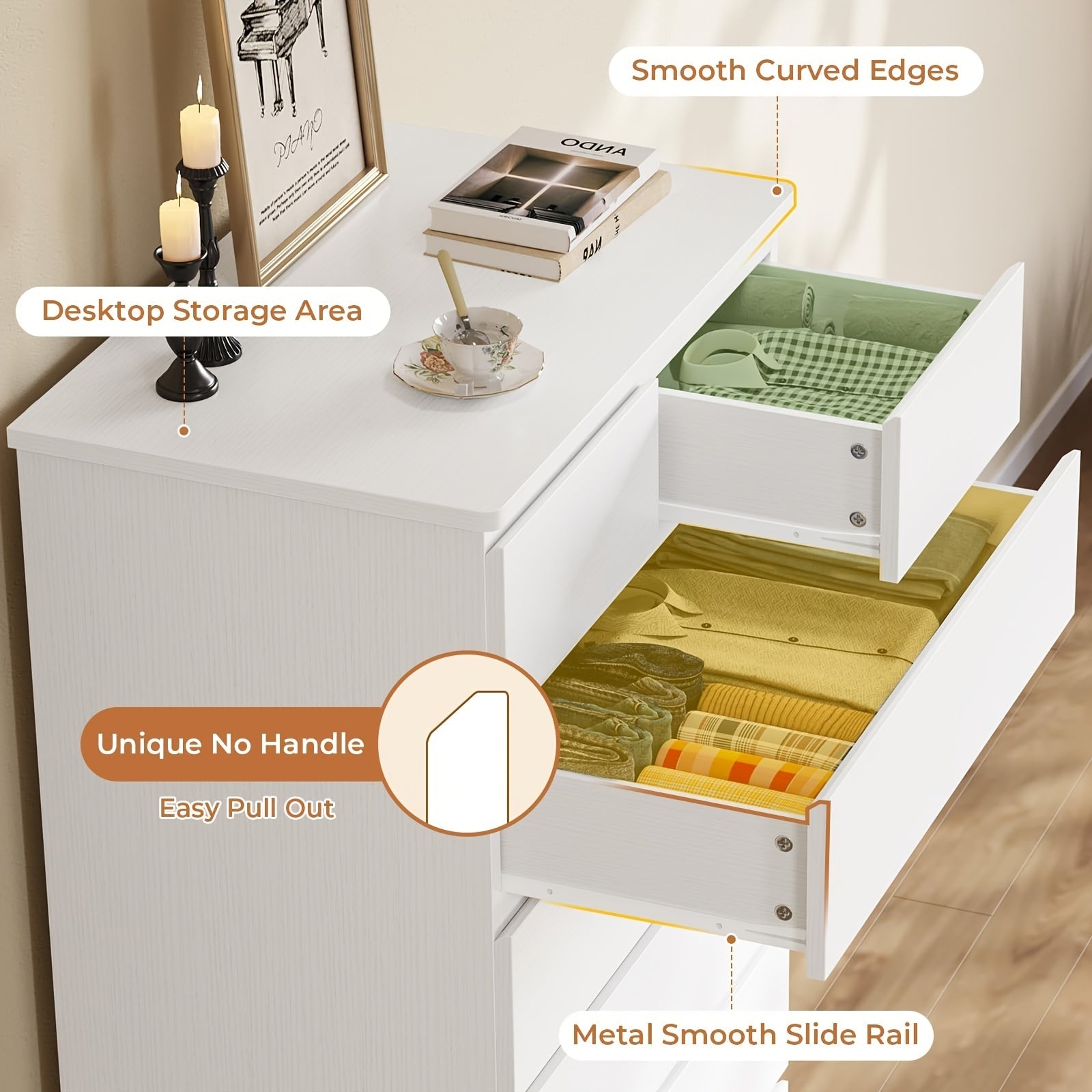 Tall Dresser With 7 Drawers For Bedroom 132cm Tall Dresser And Chest Of Drawers Modern Closet Organizer And Storage
