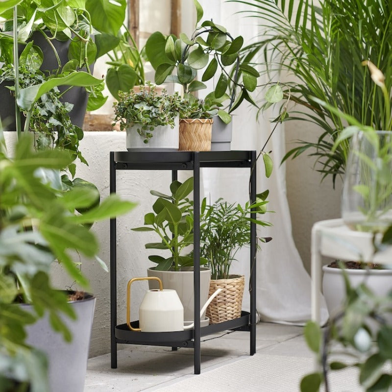 Plant stand, indoor/outdoor black, 22 "