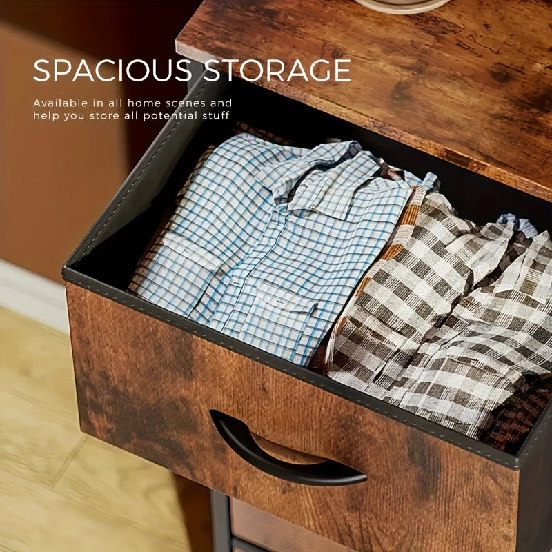 Dresser For Bedroom Storage Drawers TV Stand Fabric Storage Tower With 7 Drawers Chest Of Drawers With Fabric Bins