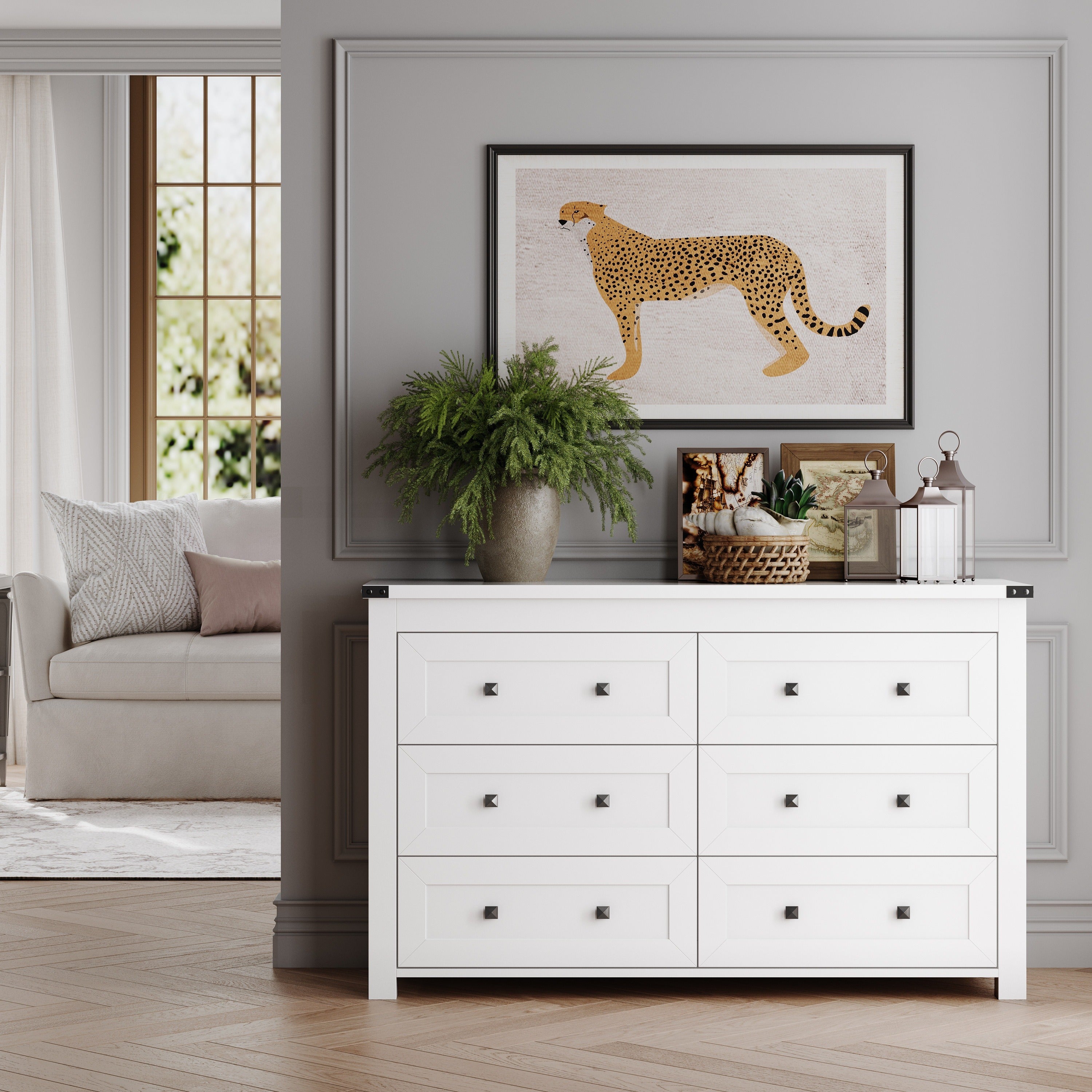 Bedroom With 6 Drawers. Modem Wide Wooden Doset Dreser Chest Storage 0roanizer For Liyno Room EhinwavHome 0fice Rom Decr Home Decor Fal DecorBedrom Dec