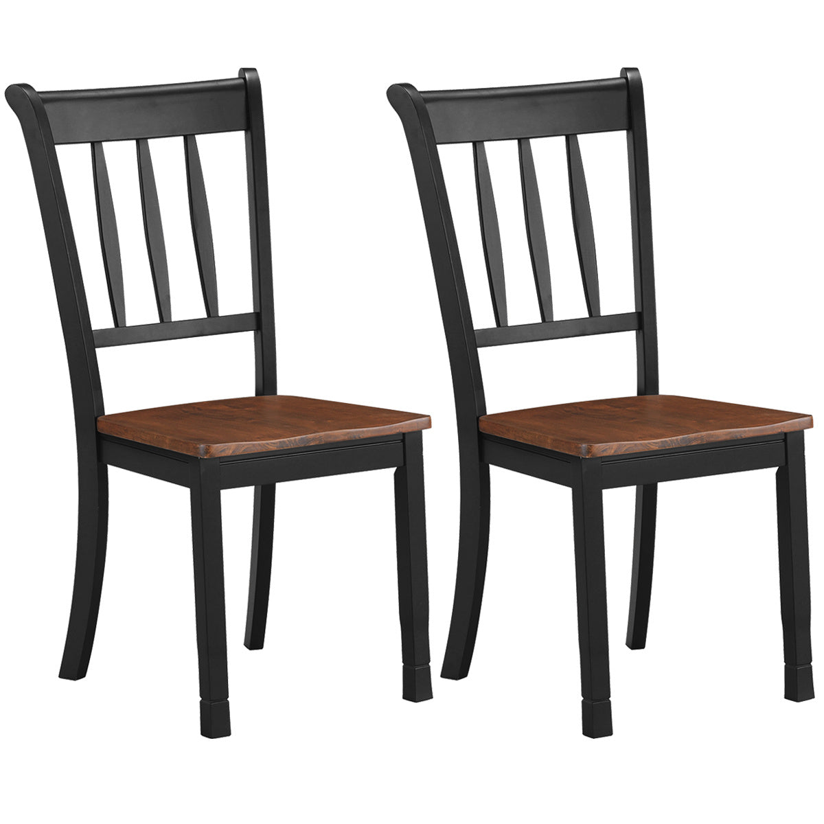 Set of 2/ 4 Wood Dining Chair High Back Dining Room Side Chair